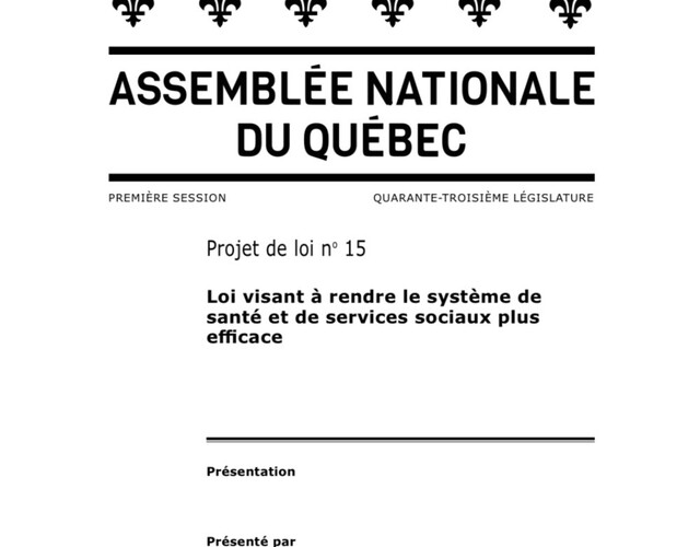 L'Association des jeunes médecins du Québec inquiète des conséquences du PL 15